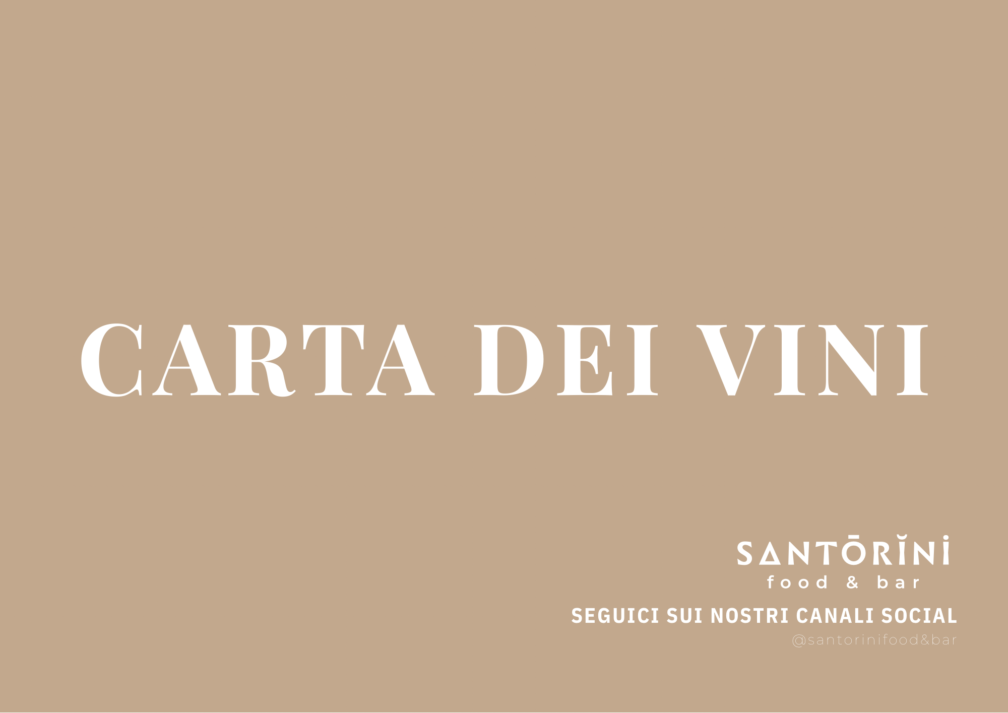 CARTA DEI VINI
